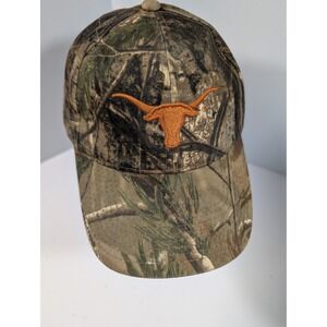 Texas Longhorns RealTree Camo Hat Adjustable Burnt Orange Embroidered Logo Cap